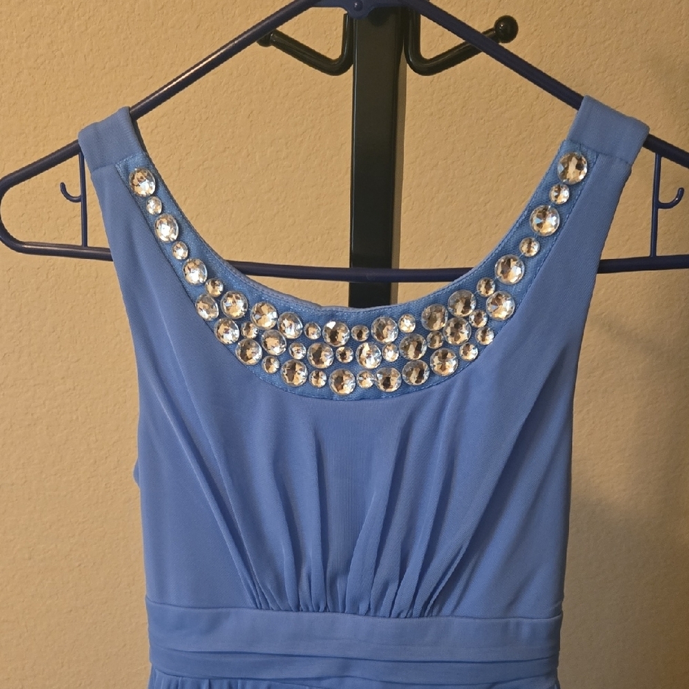 Ruby Rox Blue Asymmetrical High-Low Dress - Picture 2 of 2